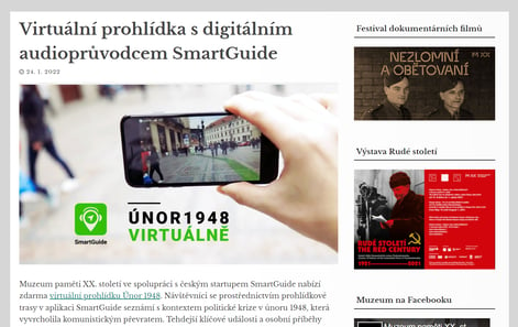 SmartGuide digital audio guide - information on the web