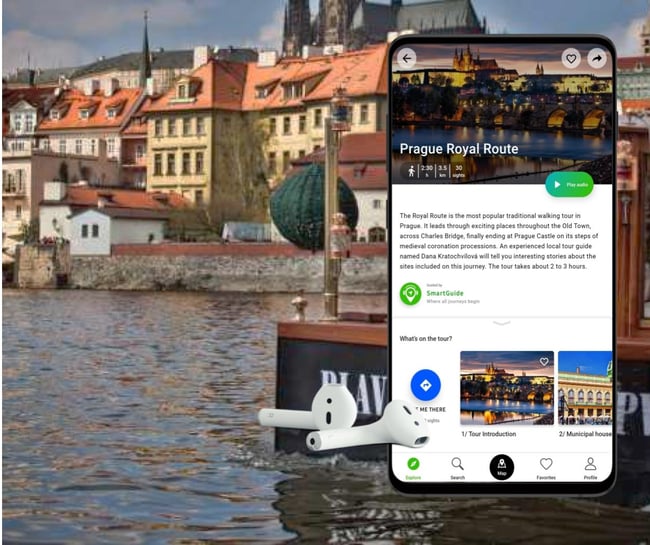 SmartGuides digital audio guide platform and the Czech Government partner to Restart Tourism - Boat tour