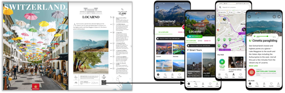Self-guided tours in the audio guide of Switzerland Tourism