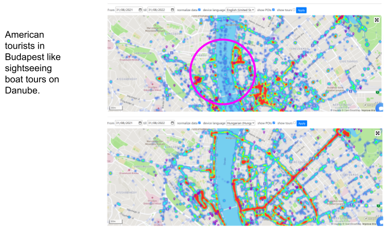 Tourist behavior in Budapest based on tour guide app usage