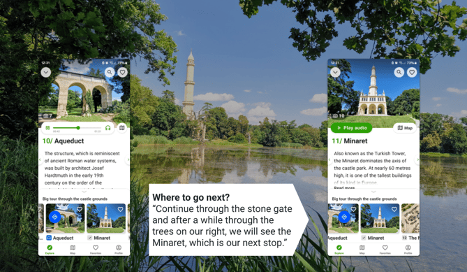 Navigation suffixes tell visitors where to go next
