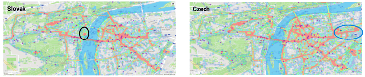 SmartGuide's GPS heatmaps